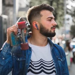 Écouteurs Sport Sans-fil Bluetooth, Son Premium Avec Autonomie 30 Heures - Bleu -Musique recherchée. tws v1 bl 11