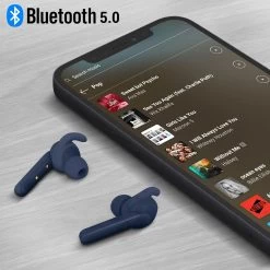 Écouteurs Sport Sans-fil Bluetooth, Son Premium Avec Autonomie 30 Heures - Bleu -Musique recherchée. tws v1 bl 2