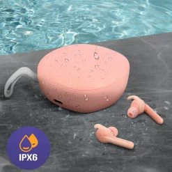 Écouteurs Sport Sans-fil Bluetooth, Son Premium Avec Autonomie 30 Heures - Rose -Musique recherchée. tws v1 pk 3