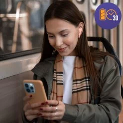 Écouteurs Sport Sans-fil Bluetooth, Son Premium Avec Autonomie 30 Heures - Rose -Musique recherchée. tws v1 pk 4