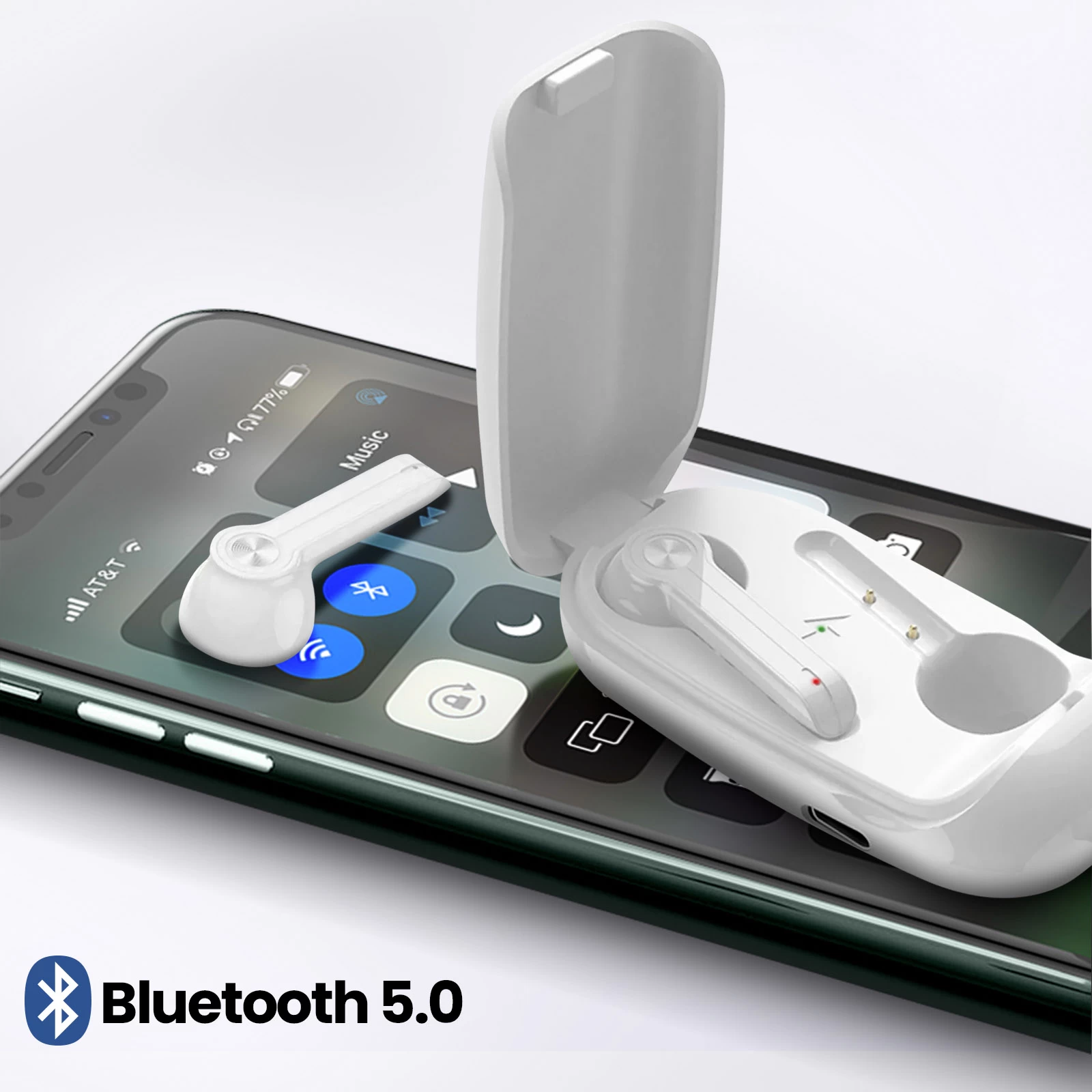 Écouteurs Sans-fil Bluetooth Et Boitier De Charge à Dragonne, Autonomie 17h, Lemonda XG9 - Blanc 5 Écouteurs Sans-fil Bluetooth Et Boitier De Charge à Dragonne, Autonomie 17h, Lemonda XG9 - Blanc – Image 3