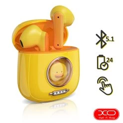 Écouteurs Bluetooth 5.1, Intra-auriculaires Avec Design Kawaii Et Contrôle Tactile, XO - Jaune